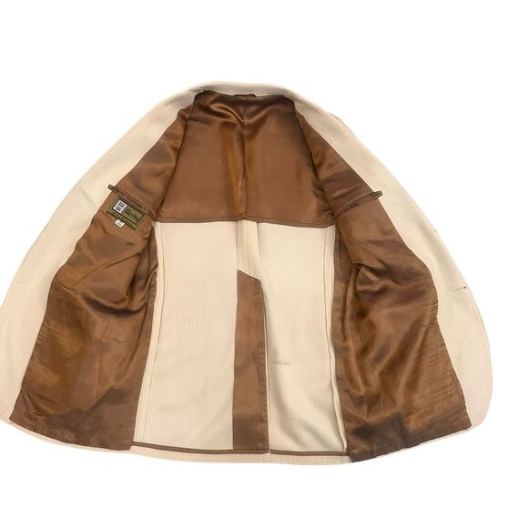 WR Derby of San Francisco  Blazer Mens 40L Sport Coat Vintage Cream READ - Picture 2 of 11